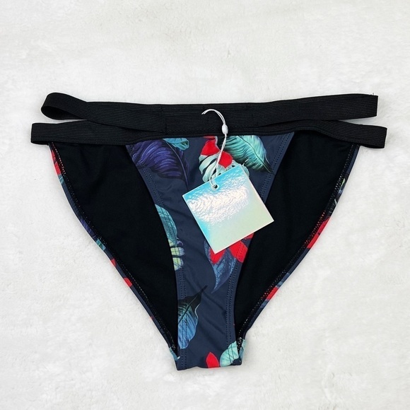 NWT Missguided Tropical Print Double Strap Bikini Bottoms - Picture 7 of 9